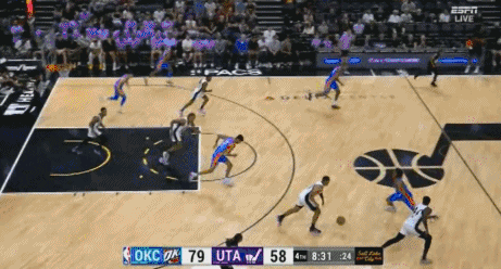 NBA夏联战报：琼斯21+7&吉昂20分 洛夫顿18分 雷霆98-75爵士