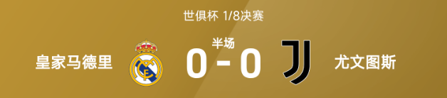 世俱杯半场：穆阿尼失单刀，贝林厄姆造险，皇马暂0-0尤文