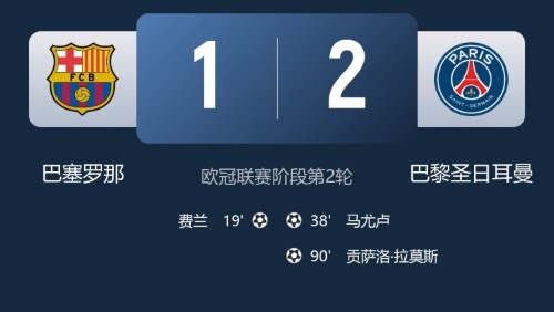 早报：残阵巴黎绝杀巴萨！