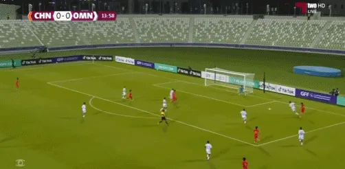 U17海湾杯半场国少2比0阿曼刘凯源点射