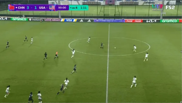 U17女足世界杯战报刘雨希双响中国女足3比2美国女足
